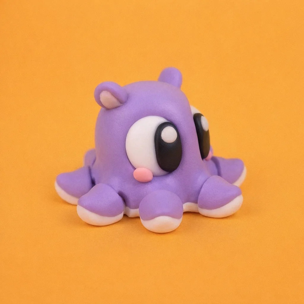 Lulo el Pulpo de las Olas figura articulada sostenible | Wompy Pals